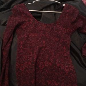 Long sleeve red dress